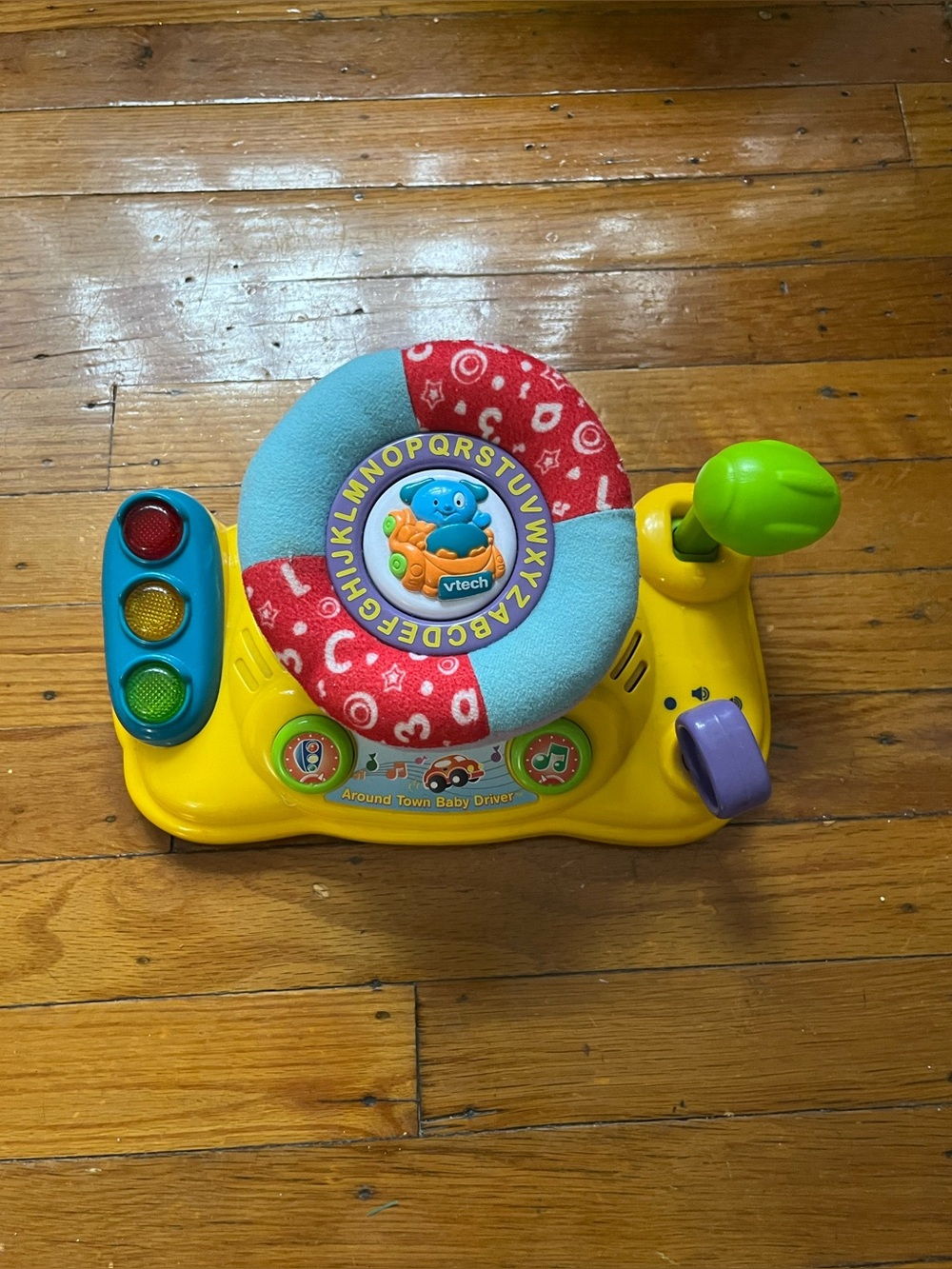VTech Around Town Baby Driver Interactive Learning Toy - Yellow, Blue & Red